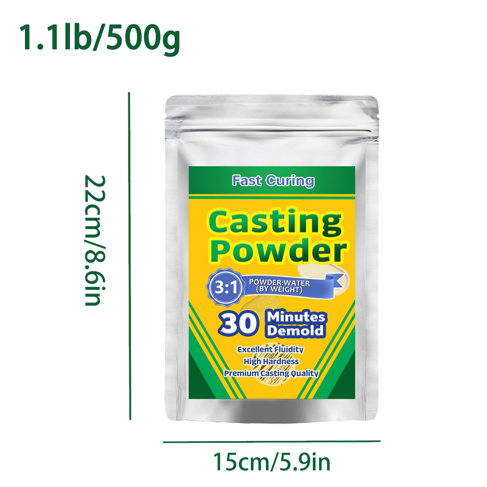 Image of Gypsum Powder, Fast Curing Casting Gypsum Powder For Beginners, Water-activated Plaster Powder Casting Kit For Resin Mold Making, Diy Vase Making, Etc., And