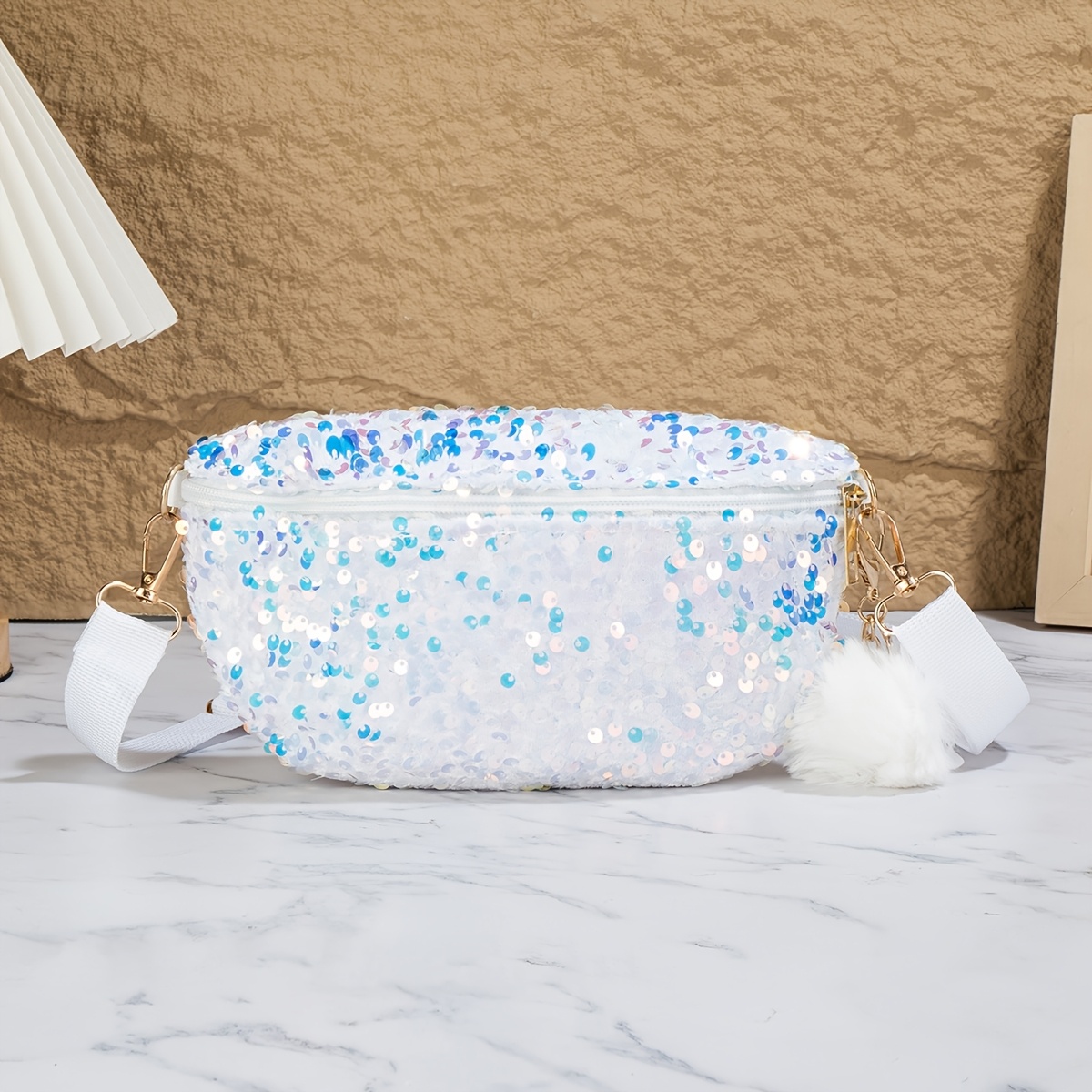 Lady Crossbody Bag Sequin Waist Bag