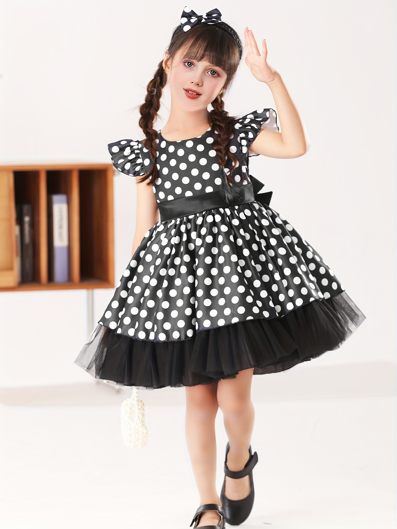 polka dot dress for girls sold on Temu United States