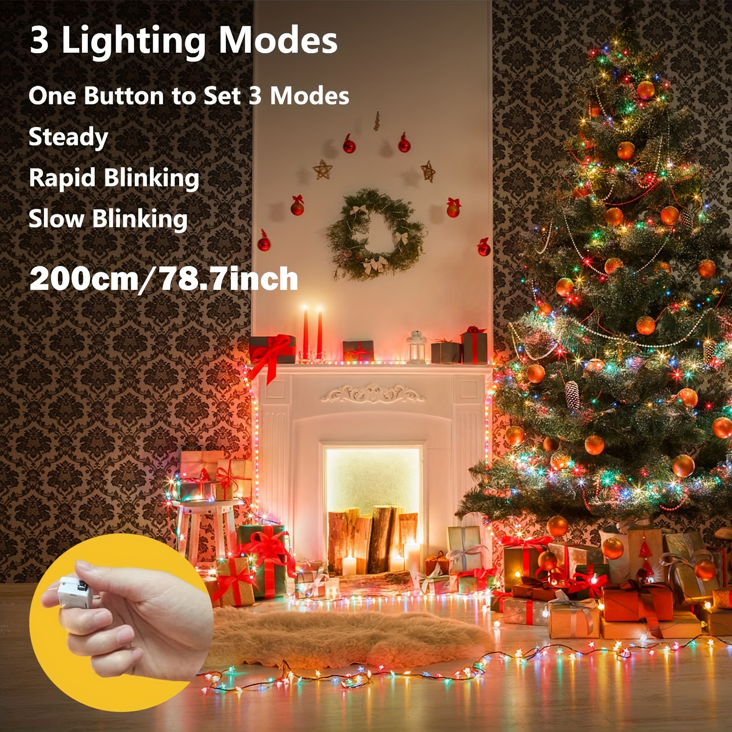 24-Pack Battery Operated Fairy Lights – Warm White, 7Ft 20 LED Mini String Lights, Waterproof Copper Wire, 3 Modes, For Mason Jars, Christmas, Halloween, Weddings