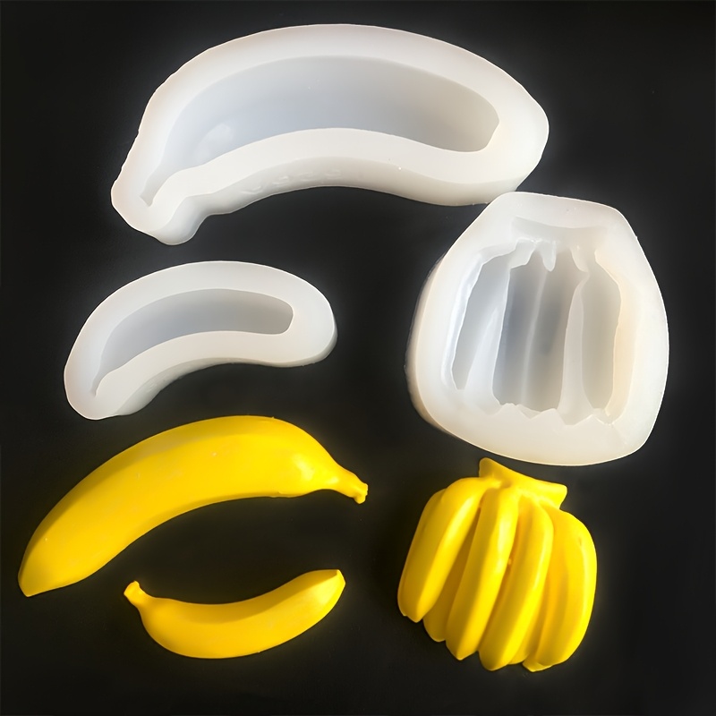 

Diy Banana-shaped Silicone Mold For Aromatherapy Candles & Diffuser Stones - Realistic Crafting Tool