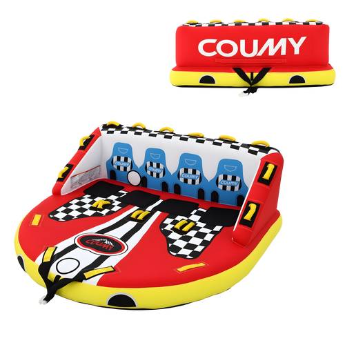 heavy duty inflatable towable tube suitable for boating pull behind water tube with front rear tow points thick nylon cover for boats tugboats for for towing equipment