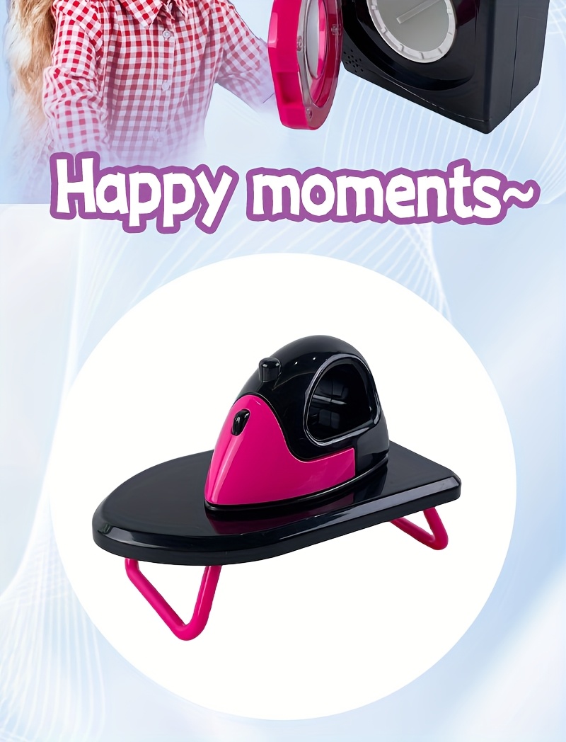 Pretend Play Washing Machine Toy Set – Includes Laundry Basket, Detergent, Iron, Hanger, Fabric & More – Educational Role-Play for Ages 3+ – No Batteries Included