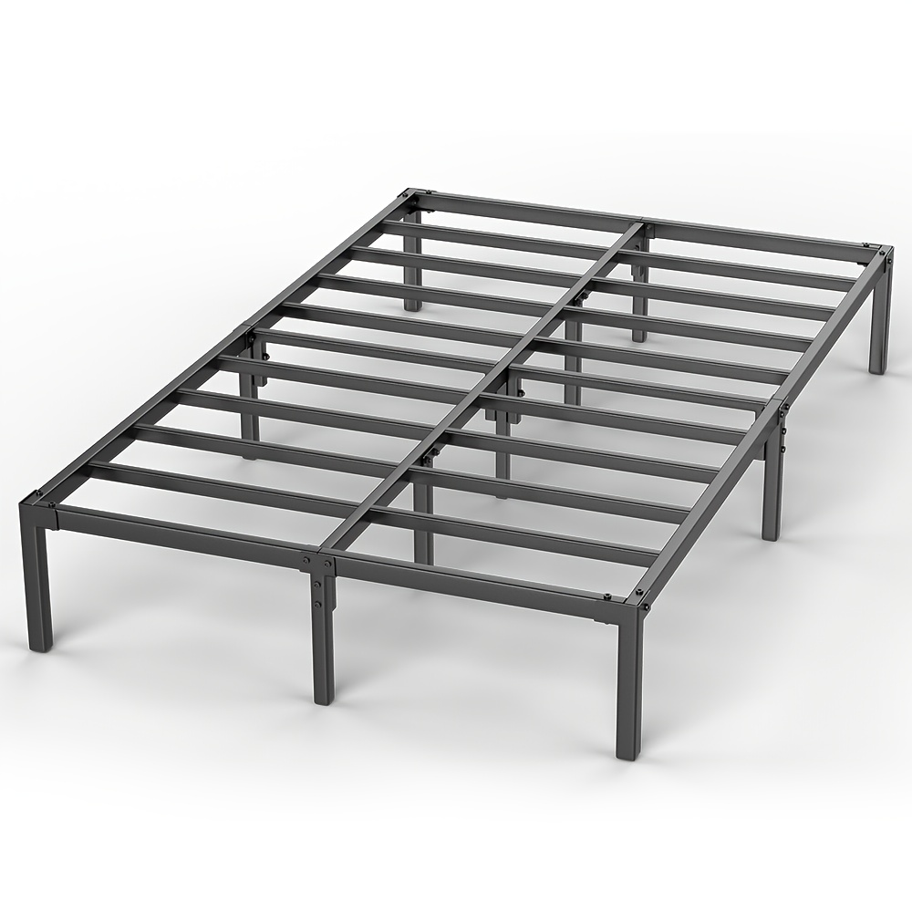 190 X 135cm Single Bed With Metal Frame, Designer Bed, Slatted Frame And Wooden Slat Support, Bed Frame, Metal Bed, Easy Assembly, Black