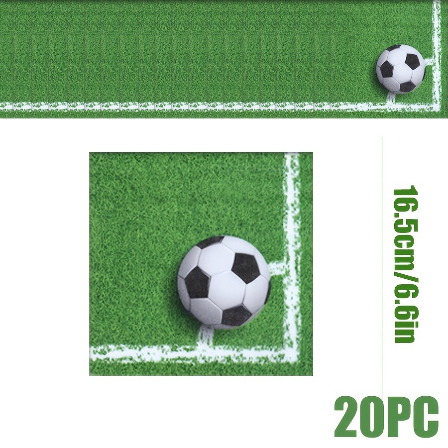 20pcs Soccer Paper Napkins, Suitable For Party Decorations Valentine,carnival,mardi Gras, Karneval,easter,wedding