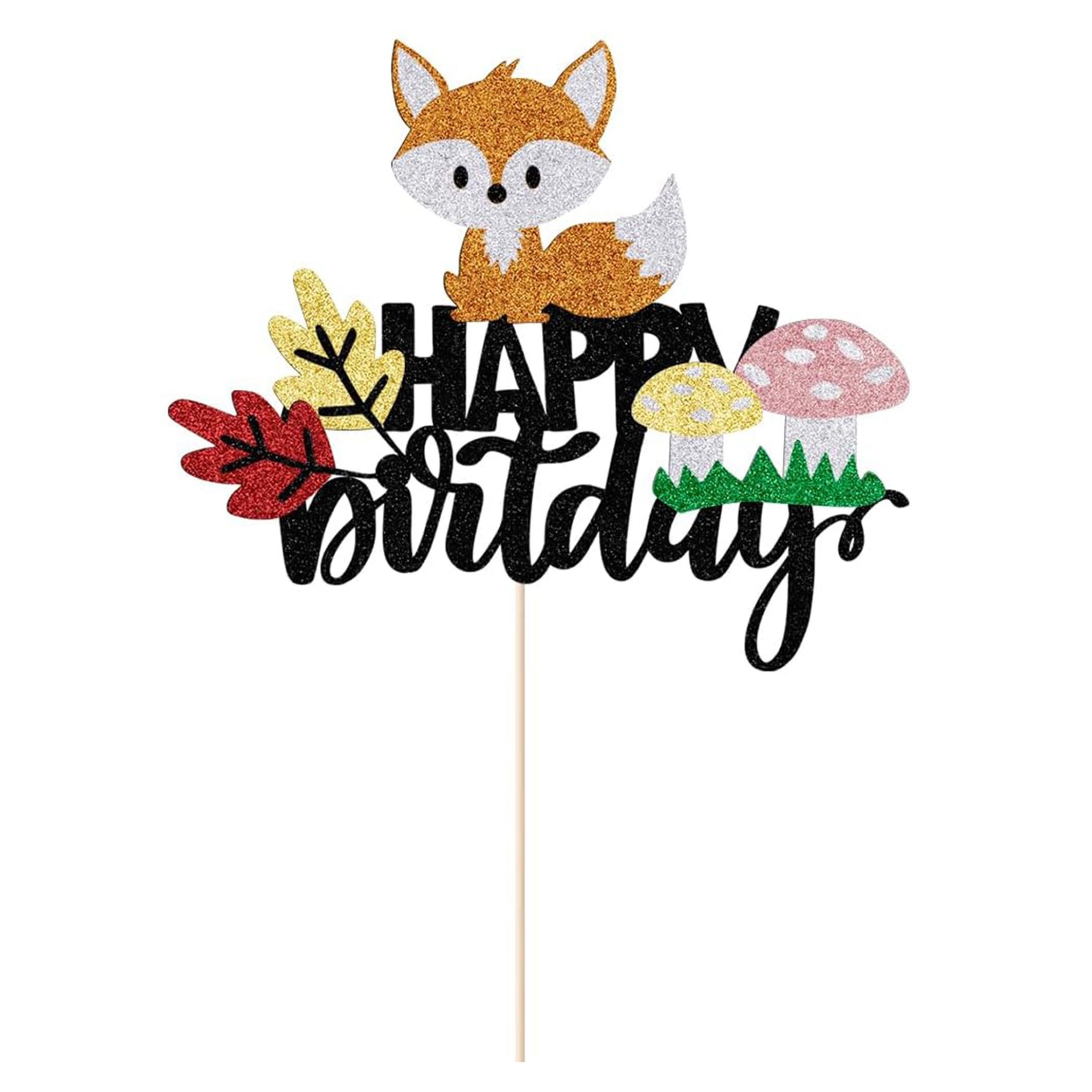 Adorable Fox Cake Topper - Woodland Animal Theme Birthday & Baby Shower Party Decor