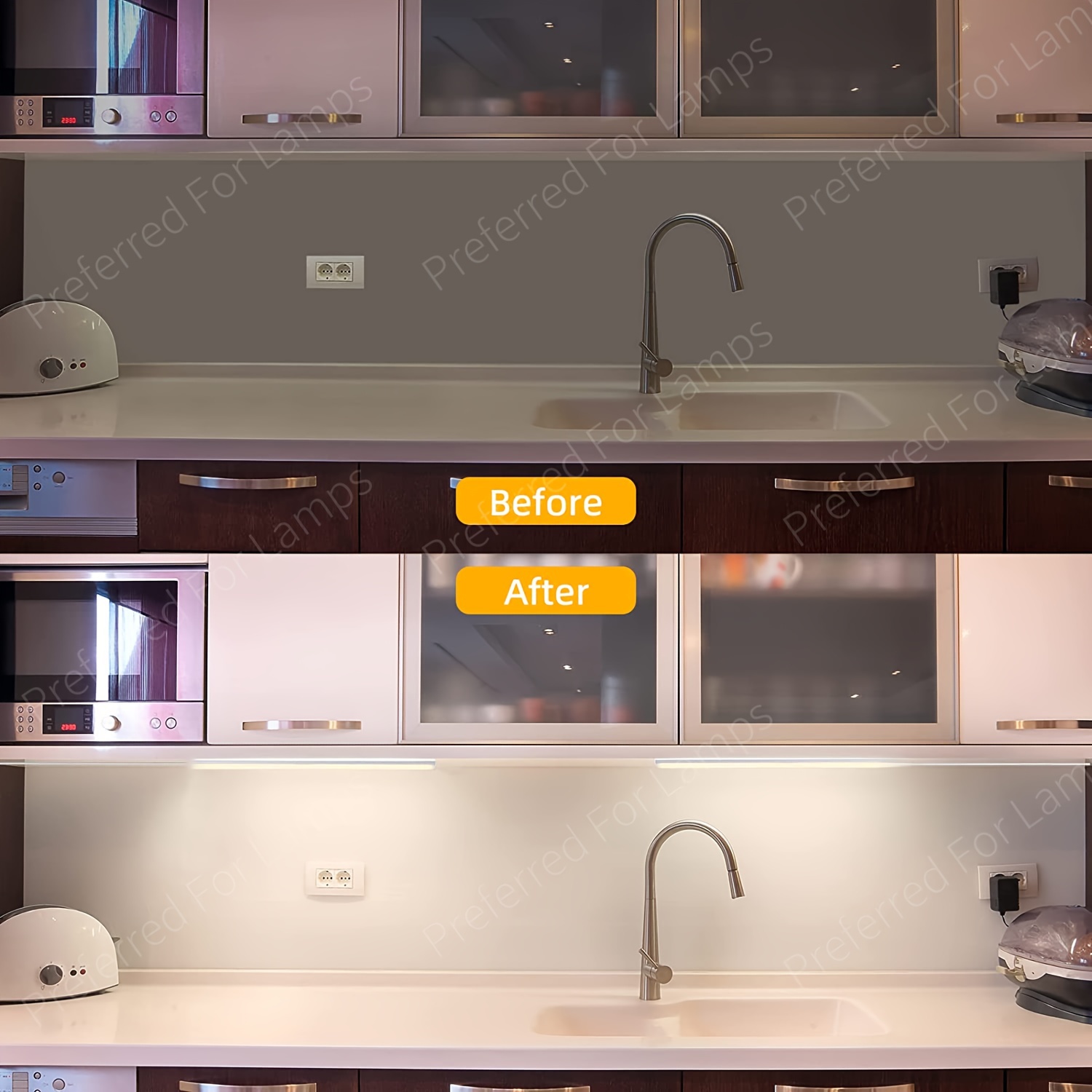 USB Plug-In LED Desk Light Bar for Kitchen & Cabinet