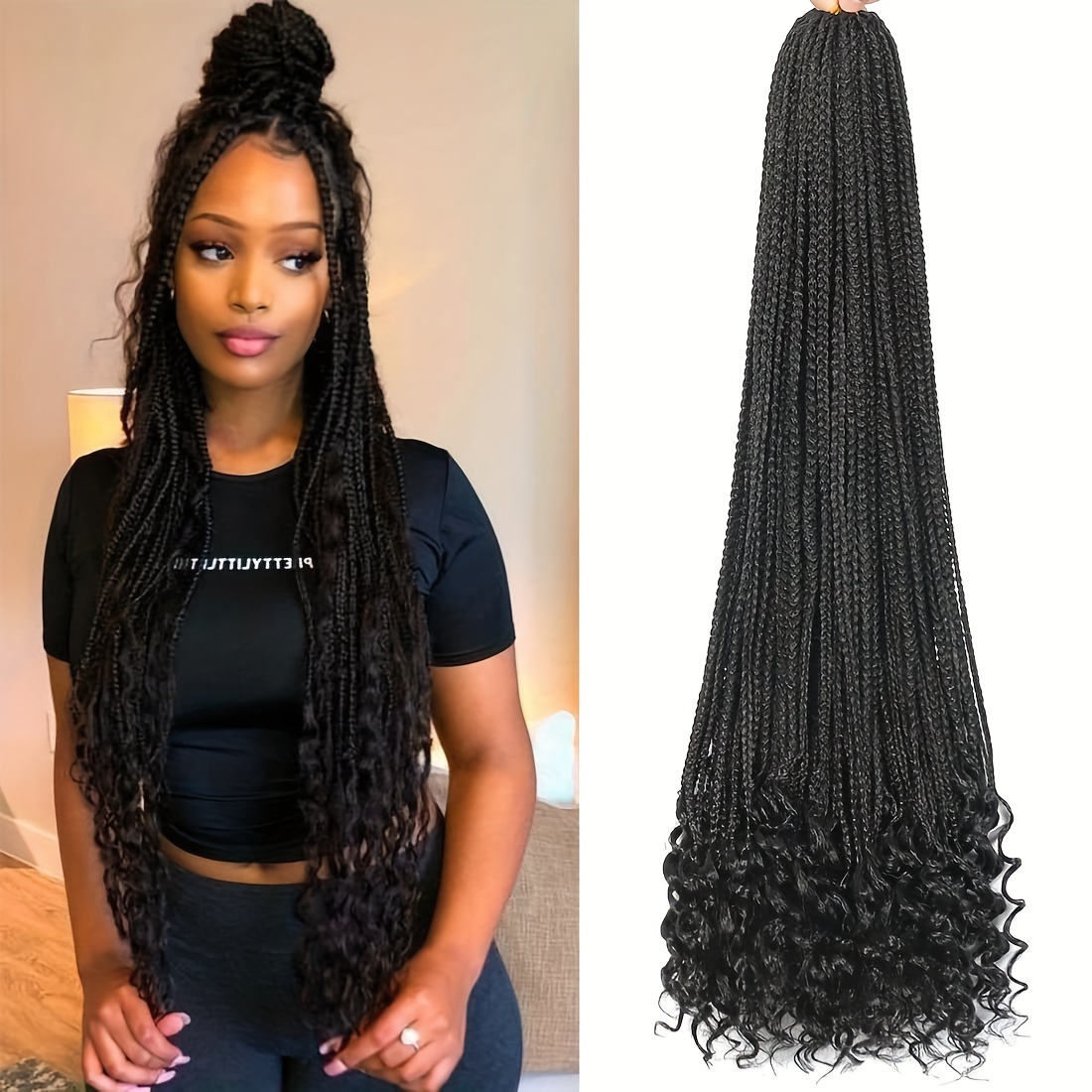 long box braids hair synthetic crochet hair extensions elegant for daily use 0