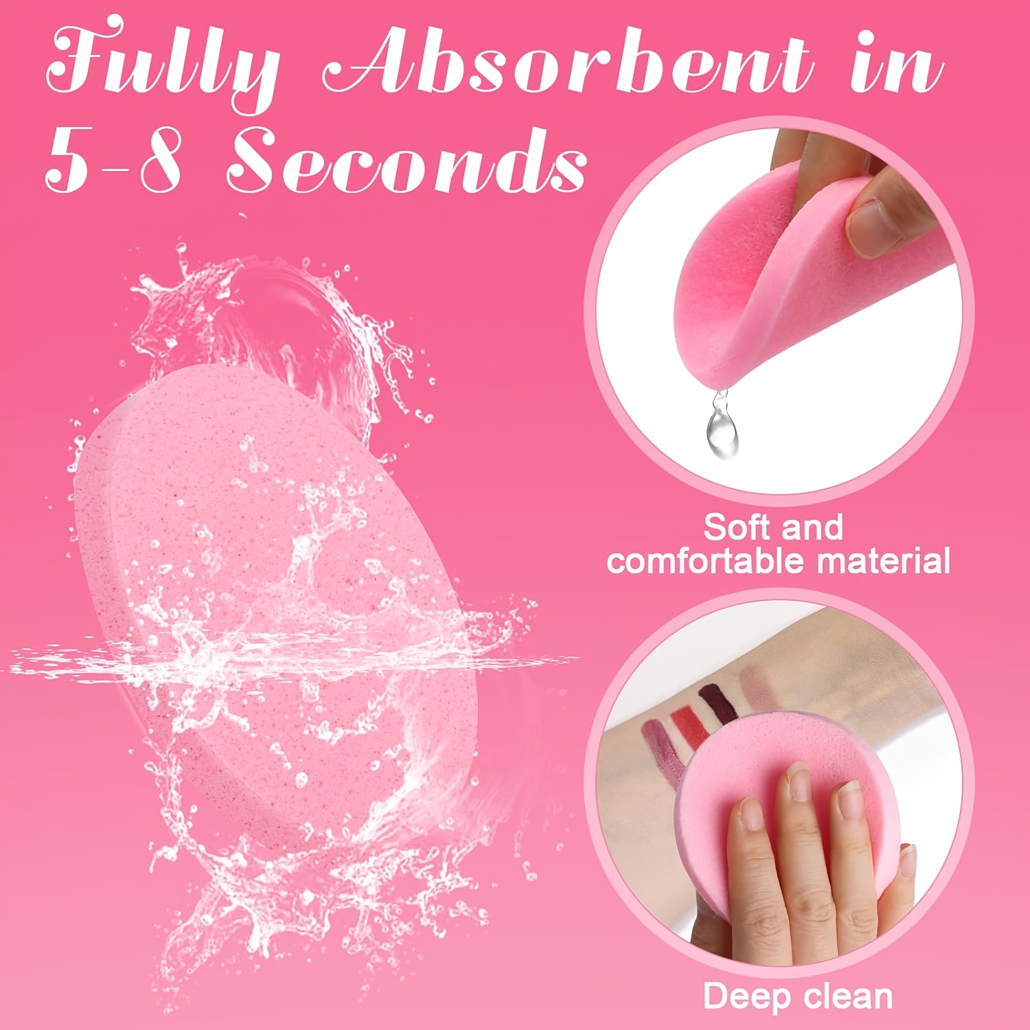 20pcs Compress Face Wash Puff Sponge for Cleansing