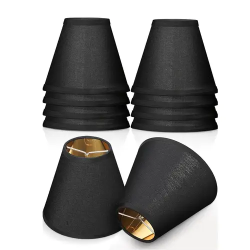 10 pack small lamp shade barrel fabric lampshade cover clip on table floor lamp wall 3 x 6 x 5 rustic beige linen eyes protected