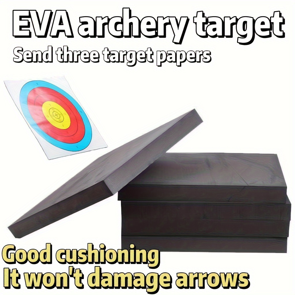 

Square Eva Foam Archery With 3 Paper Arrows - Single-sided Printing, Very Suitable For Practicing Archery