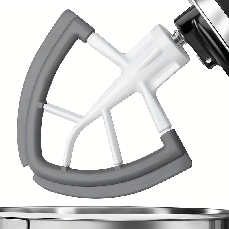 TEMU Tilt-head Beater For Kitchenaid 4.5-5 Quart Bowl Stand Mixer Attachment Flat Beater Accessory With Silicone Edges Scraper
