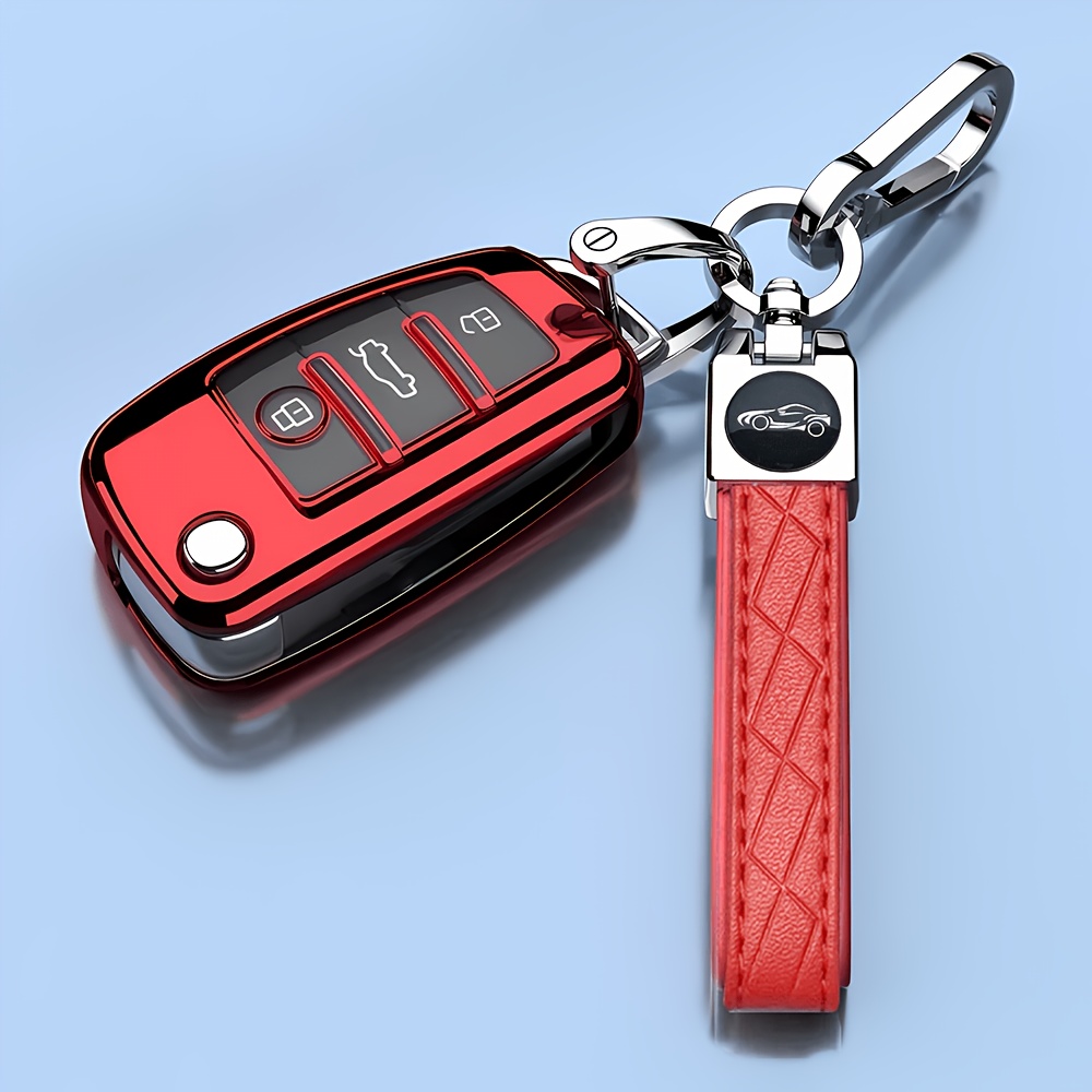TEMU Disponible en 4 couleurs, convient aux coques de clés AUDI. et tendance pour les accessoires de clés AUDI, fabriqué en matériau TPU haut de