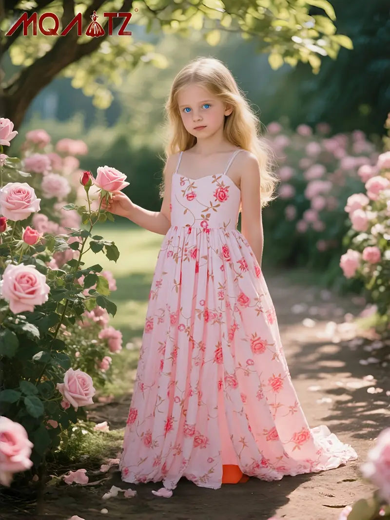 elegant pink floral shoulder maxi dress girls ultra long - Temu Australia elegant pink floral shoulder maxi dress girls ultra long - Temu Australia