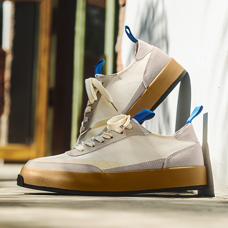 Zapatillas clásicas para hombre, versátiles, de moda, modernas y casuales, de tela de fibra sedosa de hielo transpirable, zapatillas de caña baja con empalme y transpirables