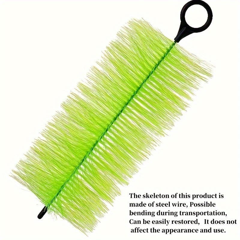 TEMU Fish Tank Filter Brush, Large Aquarium Koi Filter Tank, Black Cross Bristle Brush, Aquarium Filter Media, Stainless Steel Brush, Suitable For