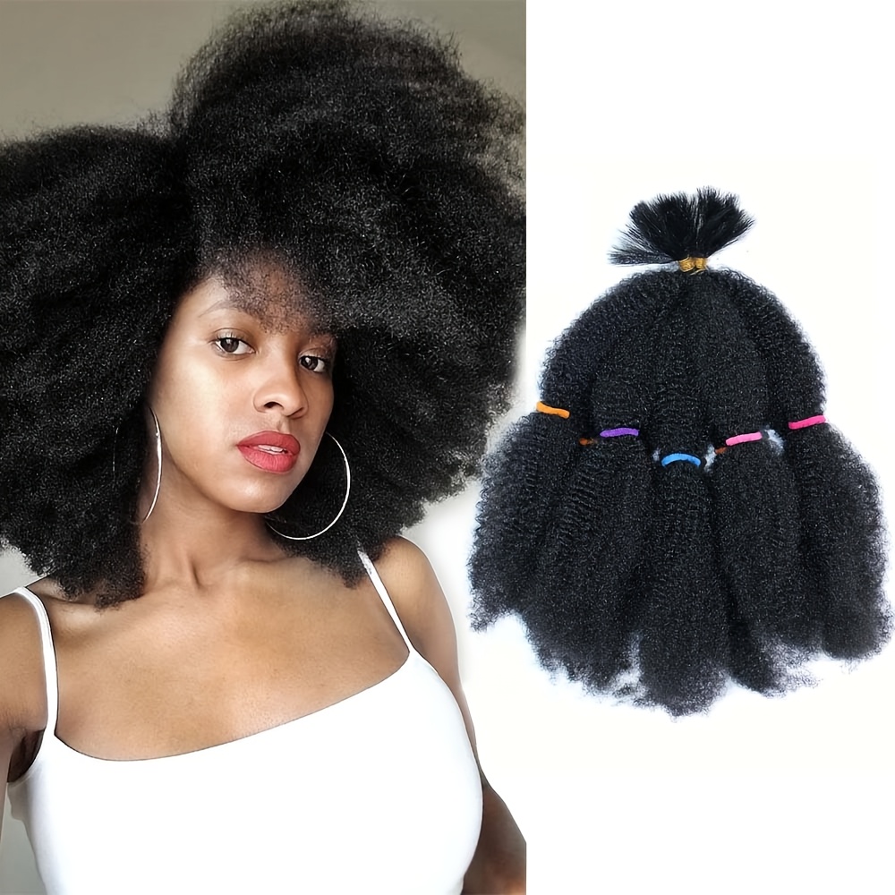E-shop Afro Kinky Haar 14" 1er Pack Vorgedehntes Afro Kinky Twist Flecht-Haar Kinky Twist Crochet Zöpfe Synthetische Haarverlängerungen