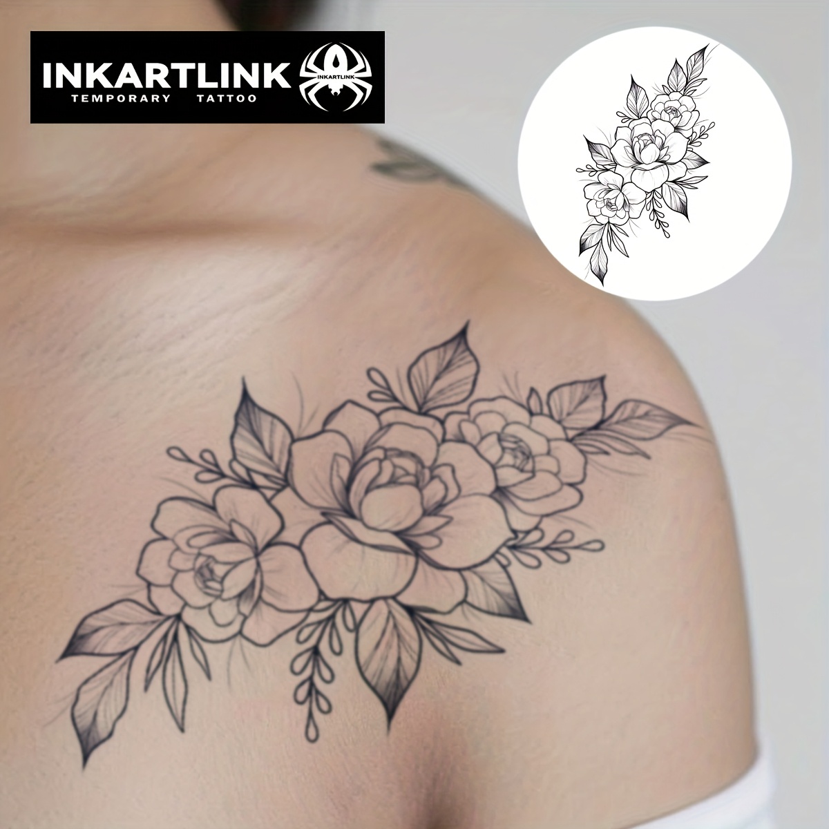 Image of Inkartlink Technology Tattoos, Semi-permanent Tattoos, Floral Designs, Tattoos, Temporary Tattoos, Fake Tattoos, Waterproof, Authentic Tattoo , Plant Tattoos, Designs, New Traditional