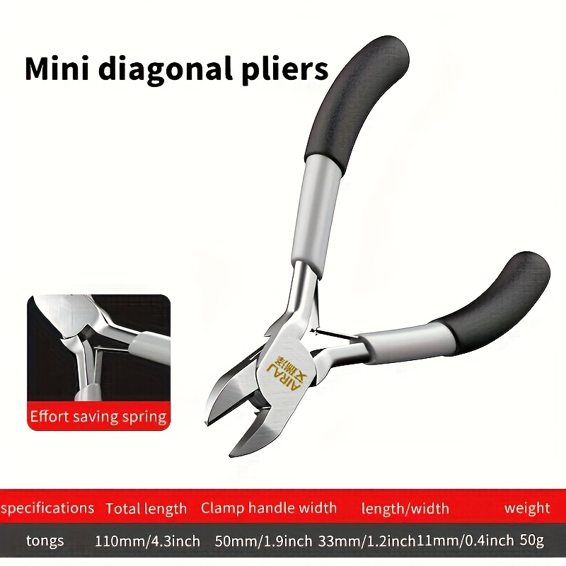 Image of Mini Pliers 5 "needle-nose Pliers Round Nose Pliers Electrician Wire Stripping 's Pliers Manual Diy Wire Winding Jewelry Pliers
