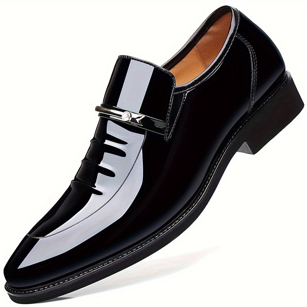 

Mens Dress Shoes Formal Business Oxford Patent Leather Slip On Loafers Comfortable Shoe For Men