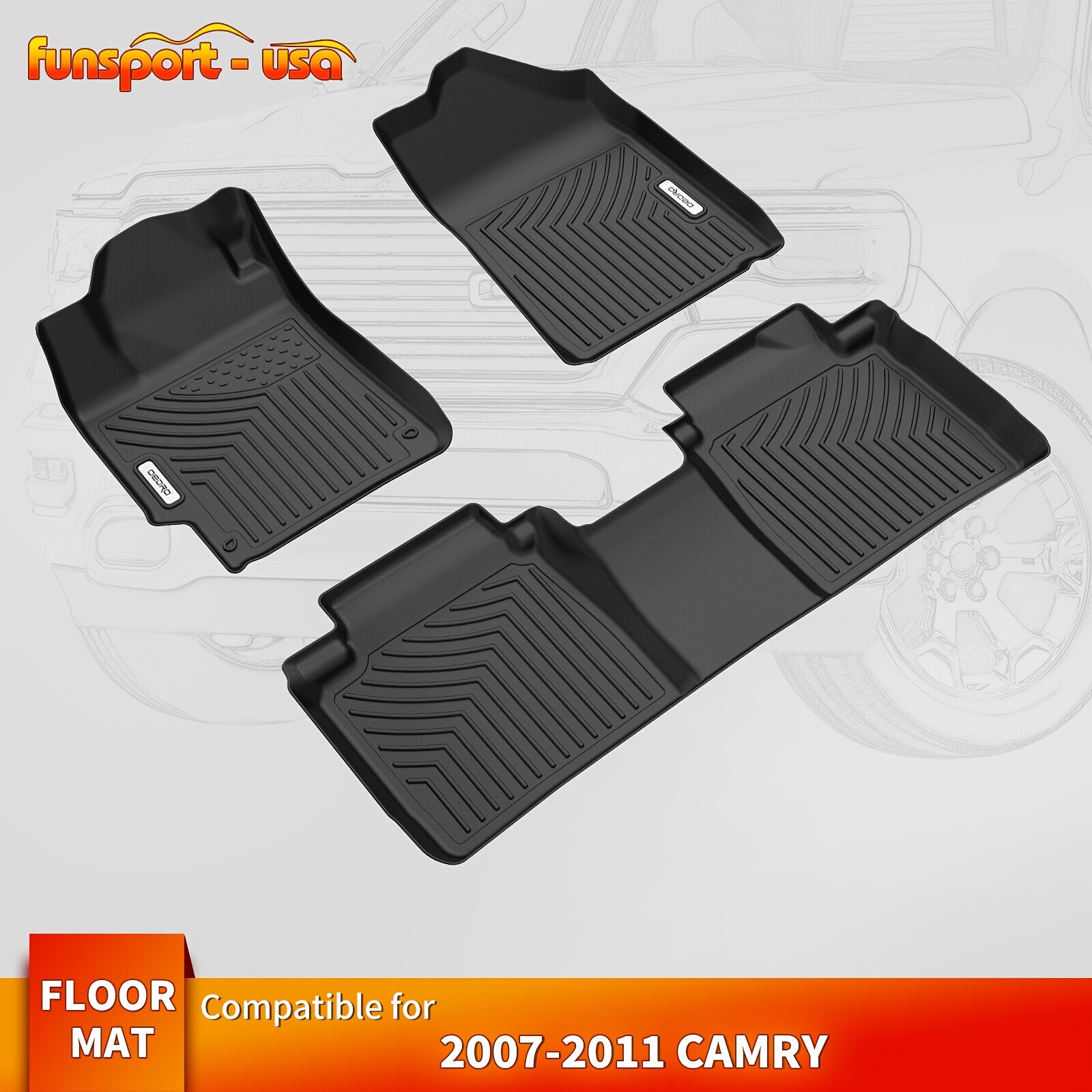 

Toyota Camry 2011- 2007, & 2nd Row Set, Tpe Protection Camry Car ,