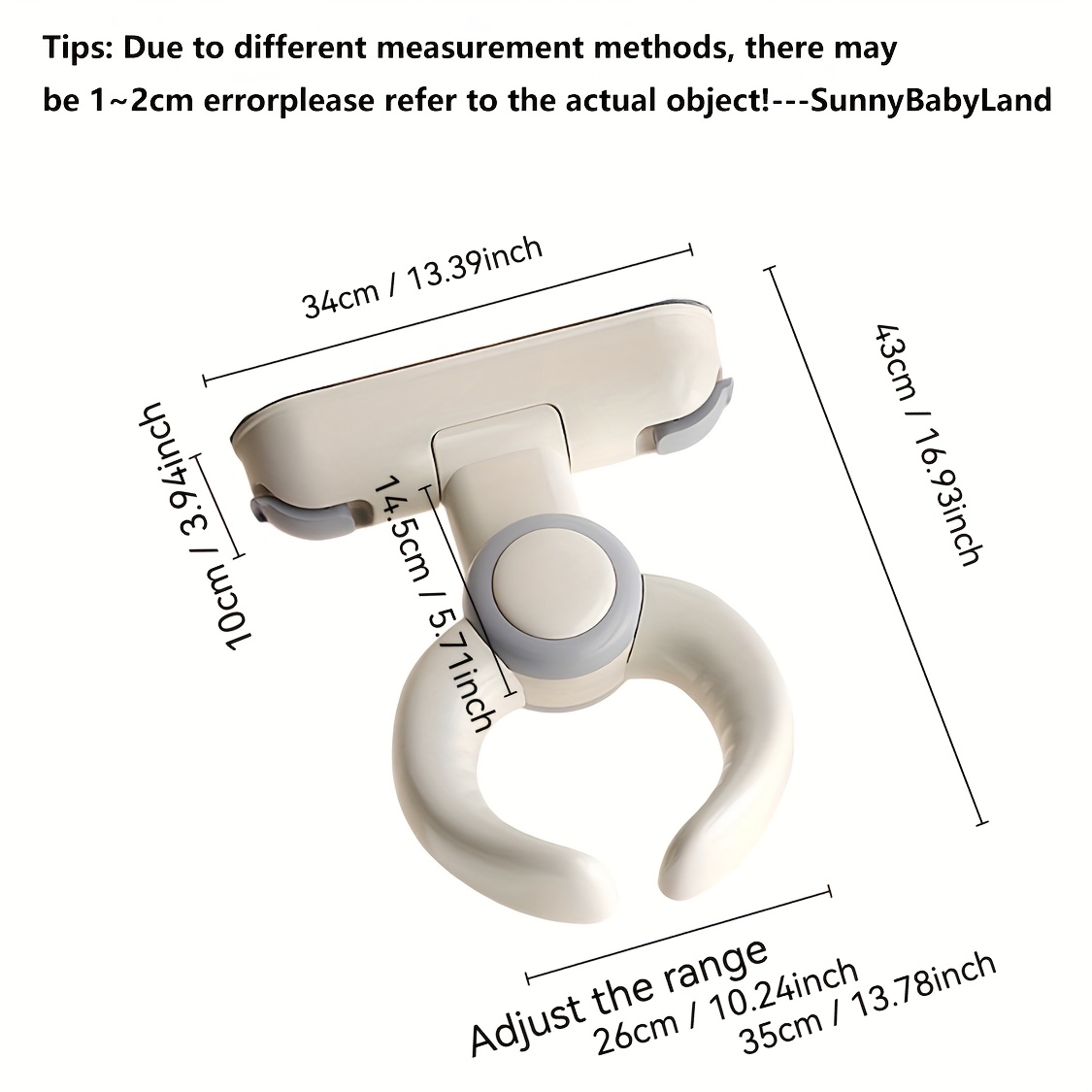 An Upgraded Support Frame with Adjustable Height, Suitable for Babies Aged 6 to 36 Months. The Hugging Design Provides Better Weight Support, Making It Usable for Babies of All Sizes