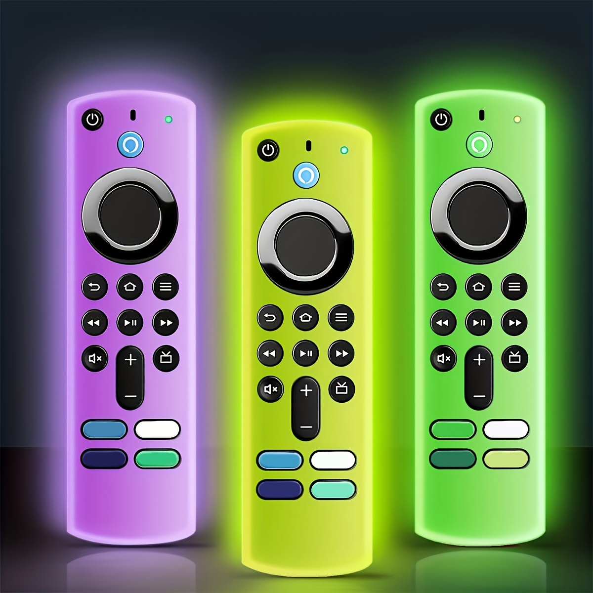 

1 Piece Control Set With Lanyard Glow In The Night, Tv 4k Remote Control Set Third Generation, Purple Blue Green