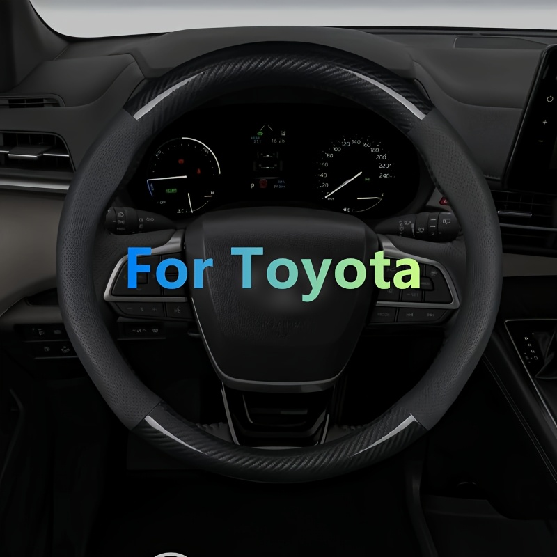 Prevleka za volan iz ogljikovih vlaken in umetnega usnja s teksturo za TOYOTA Camry, RAV4, Highlander, Corolla, Sienna, Avalon, Prius, Land