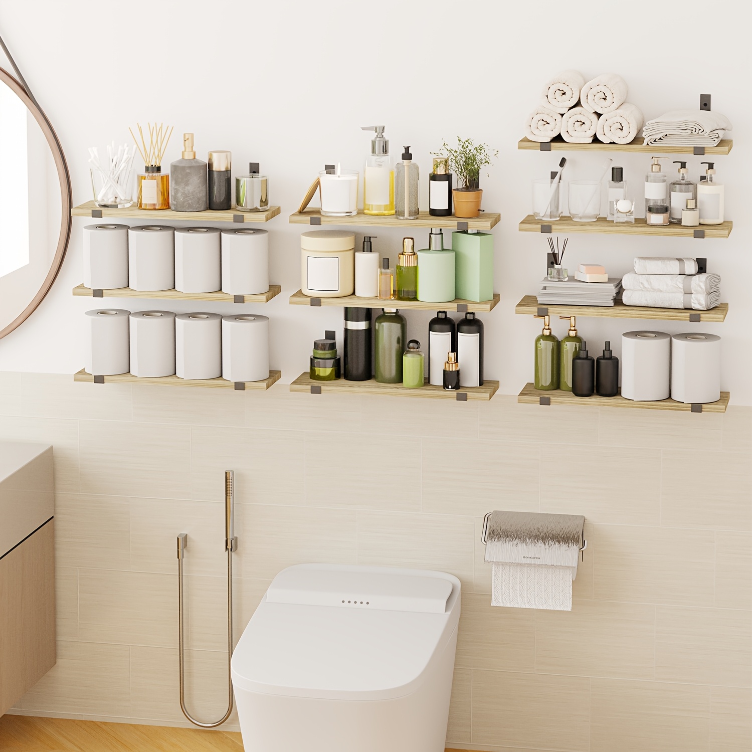 practical TOMNK 10pcs Floating Shelves for Wall, 15.8*5.9in, Wall Shelves for Bedroom, Kitchen, Bathroom Decor, Book Shelves for Living Room, Place Small Plants, Trophies, Collectibles, Books, Photos, Suitable for Home Decoration And Christmas Decoration 8 practical TOMNK 10pcs Floating Shelves for Wall, 15.8*5.9in, Wall Shelves for Bedroom, Kitchen, Bathroom Decor, Book Shelves for Living Room, Place Small Plants, Trophies, Collectibles, Books, Photos, Suitable for Home Decoration And Christmas Decoration - Image 8