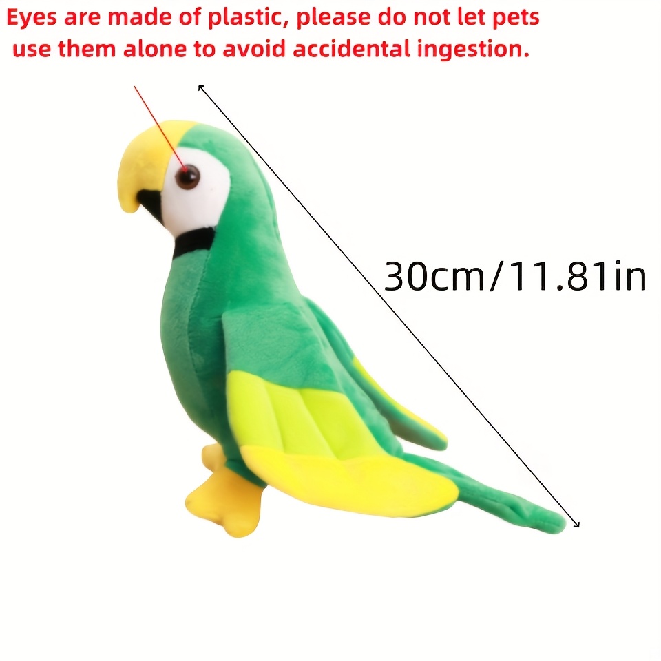 Cute Simulation Parrot Plush Toy - Durable, Soft, Chewy, Interactive Fun - Pet Grinds Teeth, Relieves Boredom, Suitable for Small and Medium-sized Dogs