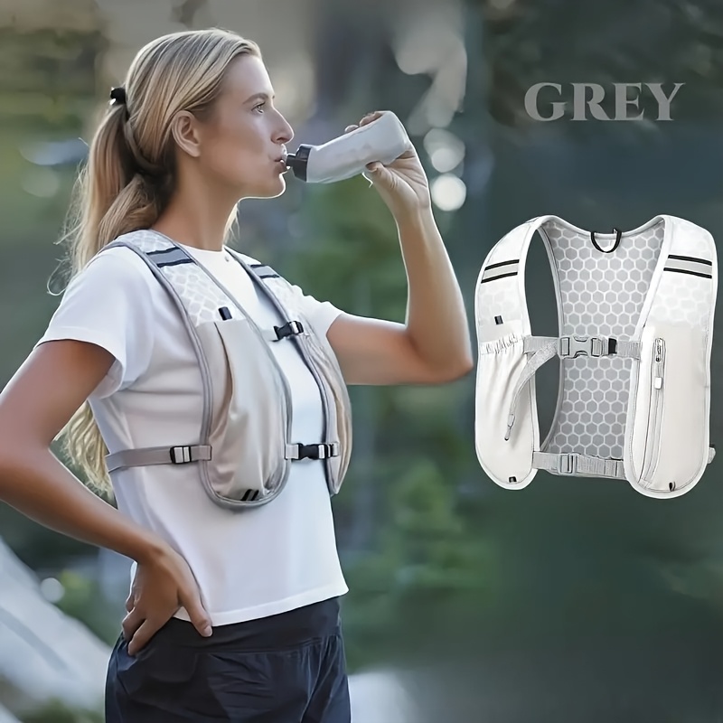 Running Vest Bag, Marathon Outdoor Hiking Riding Backpack, Breathable Hydration Vest, Water Bottle Bag, Reflective Strip Night Run Pack, Riding Running Casual Small Bag, Breathable Running Vest, Water Bottle Phone Bag