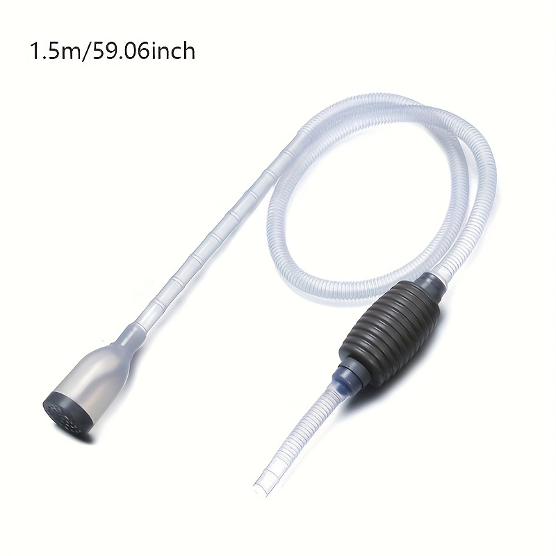 TEMU Sifón manual engrosado para cambio de agua de acuario, de arena, limpieza de residuos, filtro de 1.5/1.7M, removedor de de peces