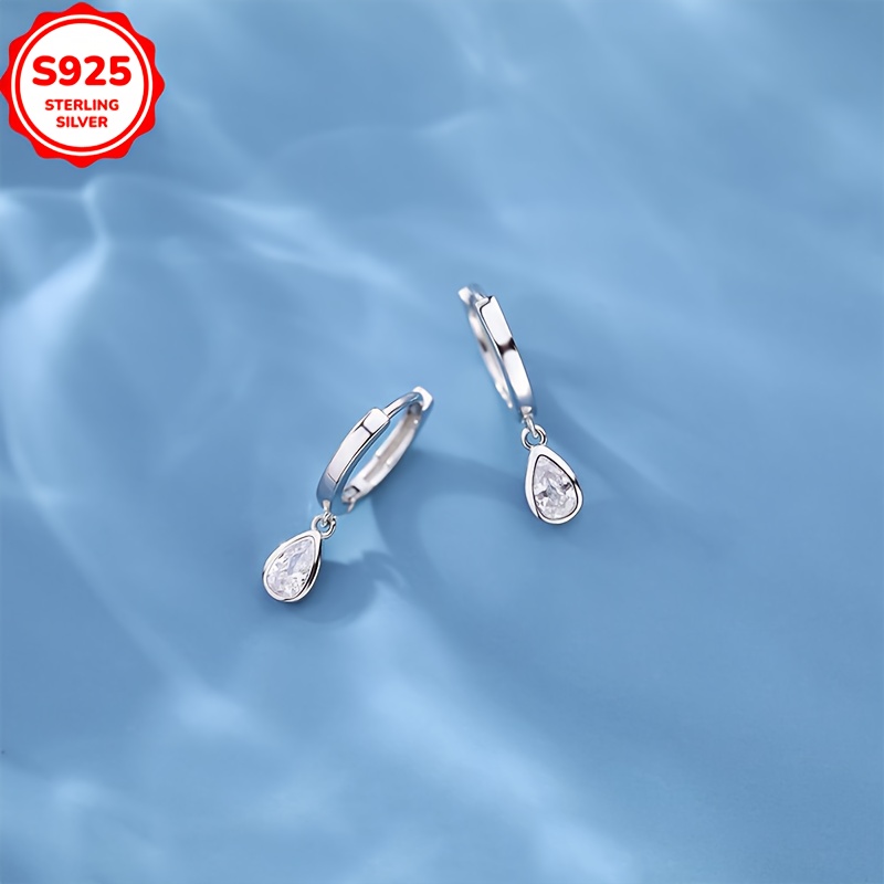 925 Sterling Silver Teardrop Earrings for Daily Wear