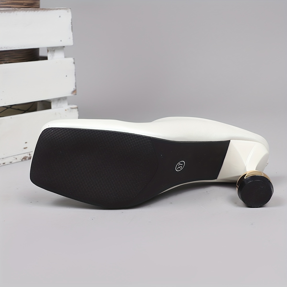 Ladies Fashion High Heel Cap Toe Slip-on Sandals, Summer New Vintage, Synthetic Upper, Rubber Sole, Synthetic Insole, with Strappy Back for Wome