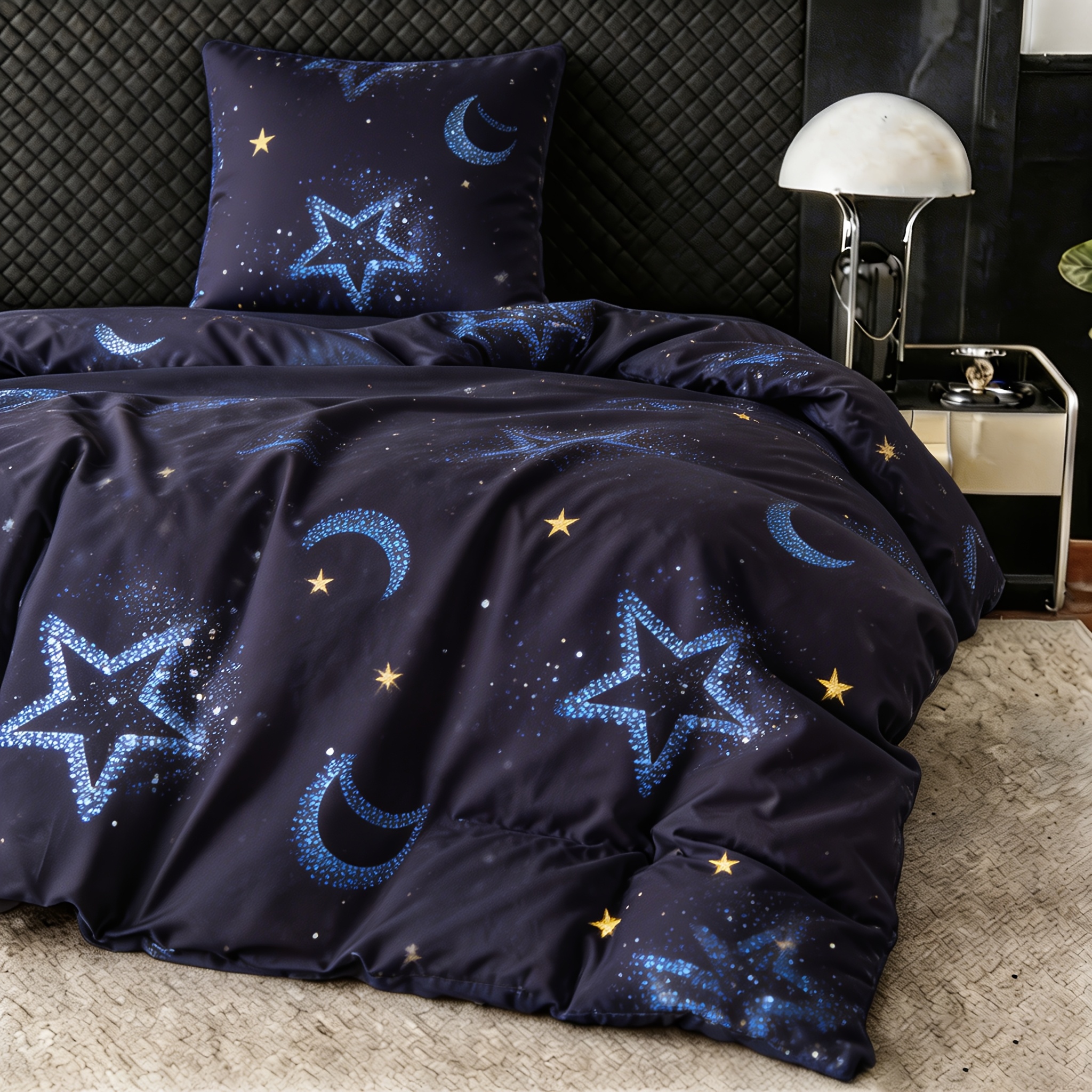 2/3pcs Set, Starry Microfiber Duvet Cover Set, Cool Breathable, Machine Washable -includes 1 Duvet 1/2 Pillowcase (80x80cm), Suitable For All Sizes