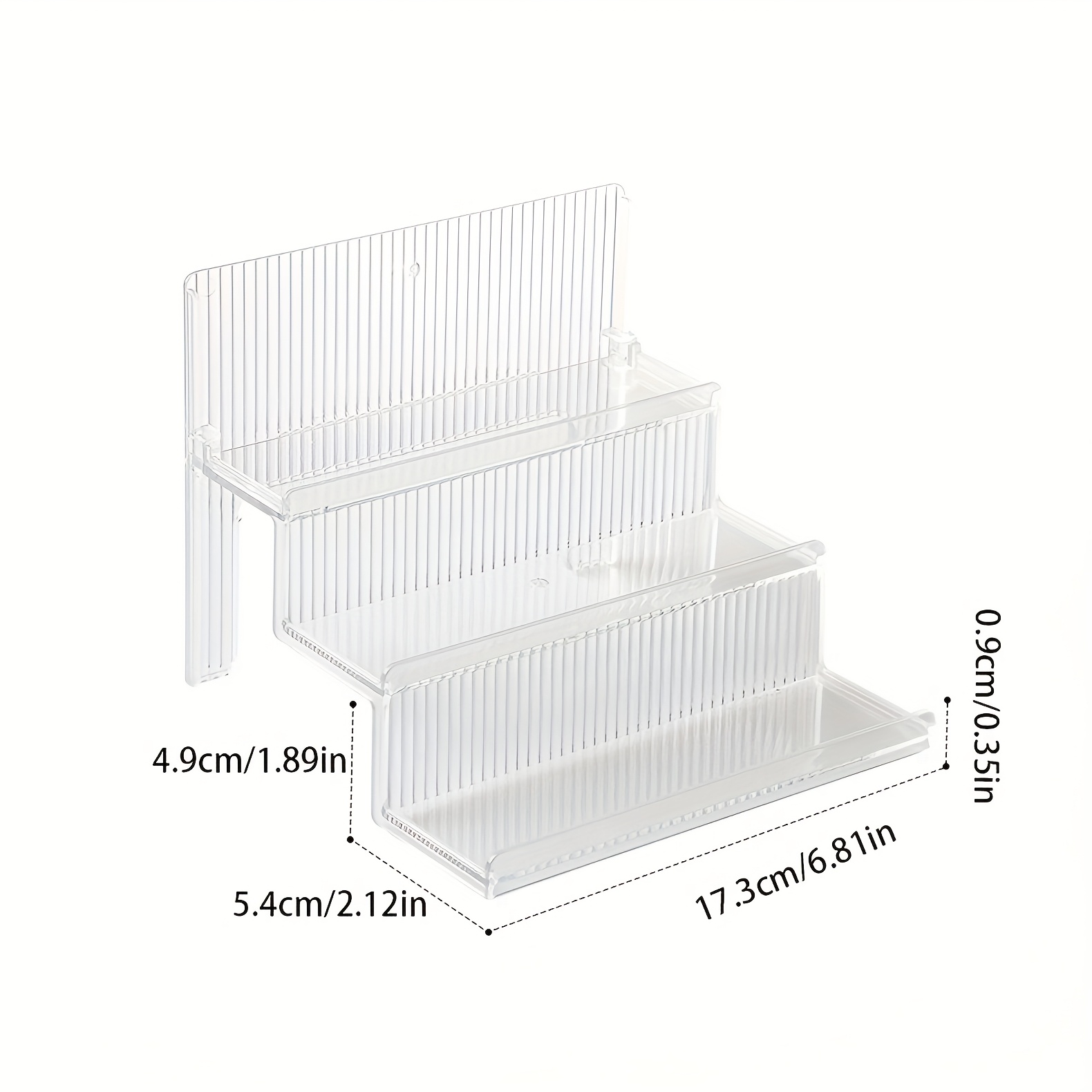 Image of 1pc Stepped Perfume Storage Rack, High-end Acrylic Transparent Cosmetic Storage Box, Display Stand On The Entrance Desk, Cosmetic Storage Box