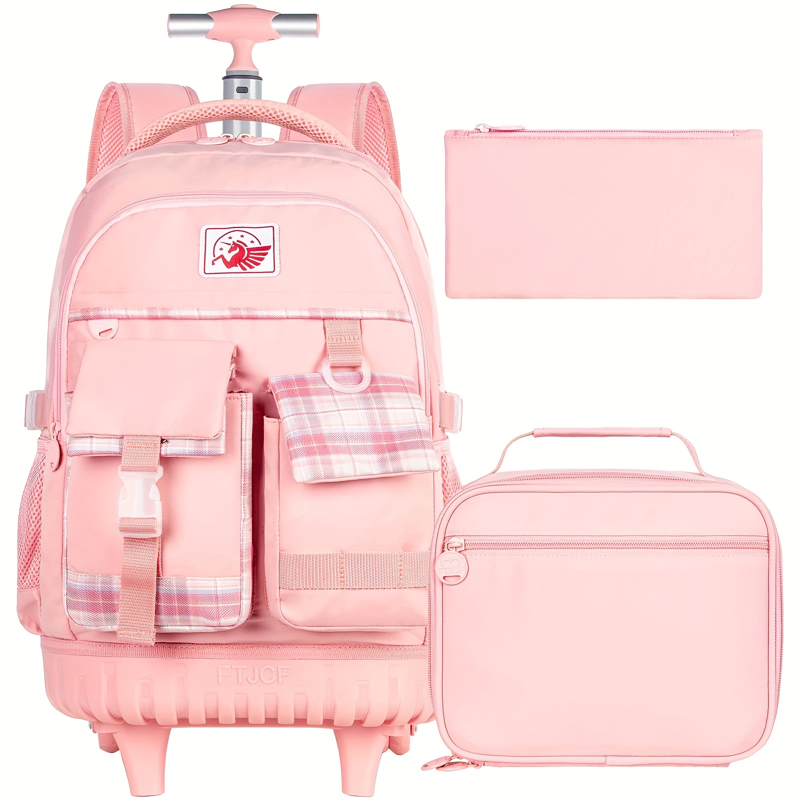 lavender rolling backpack girls women lightweight wheeled Temu