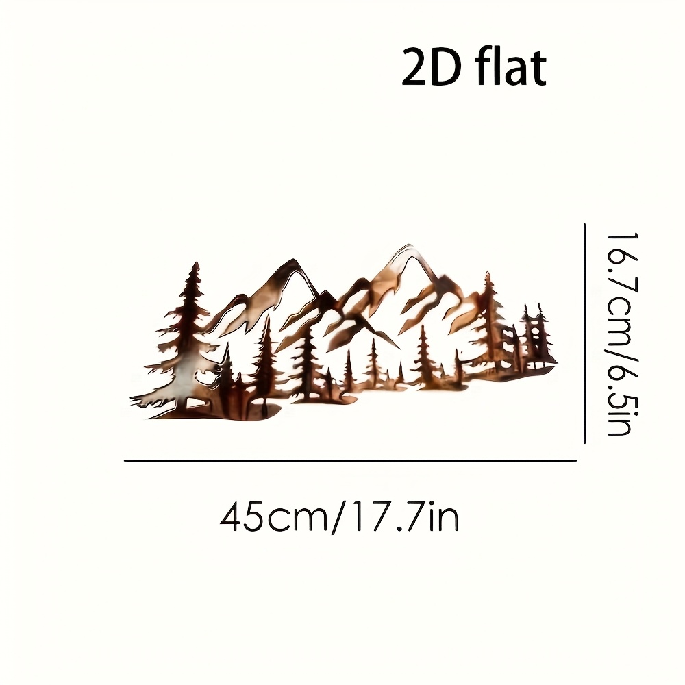 Image of 2d Flat, Tree And Metal Wall Art, Suitable For Home Interior, Living Room, Bedroom, Office Wall Decoration, Halloween, Christmas And New Year Gift Decoration, Perfect For Room Decor