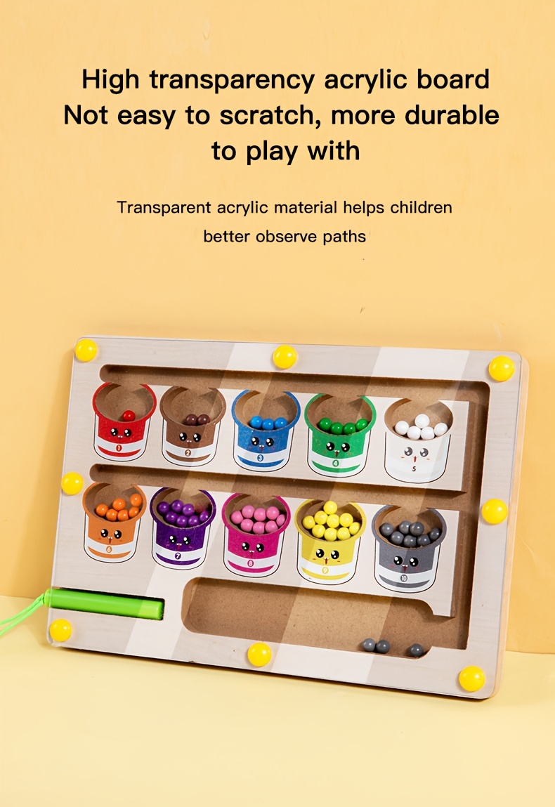 Color Sorting Maze Wooden Number and Color Counting Board Puzzle, Fine Motor Skills Toy, Cute Birthday Gift for Boys and Girls, Halloween/Thanksgiving/Christmas/Easter Gift 16 Color Sorting Maze, Wooden Number and Color Counting Board Puzzle, Fine Motor Skills Toy, Cute Birthday Gift for Boys and Girls, Halloween/Thanksgiving/Christmas/Easter Gift