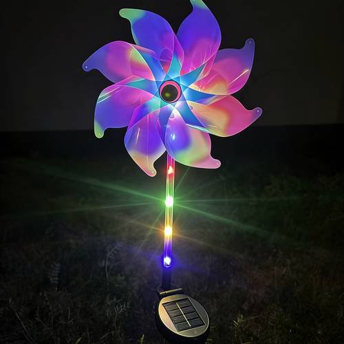 solar powered glowing rotating windmill lights suitable for garden courtyard decoration atmosphere lights gift