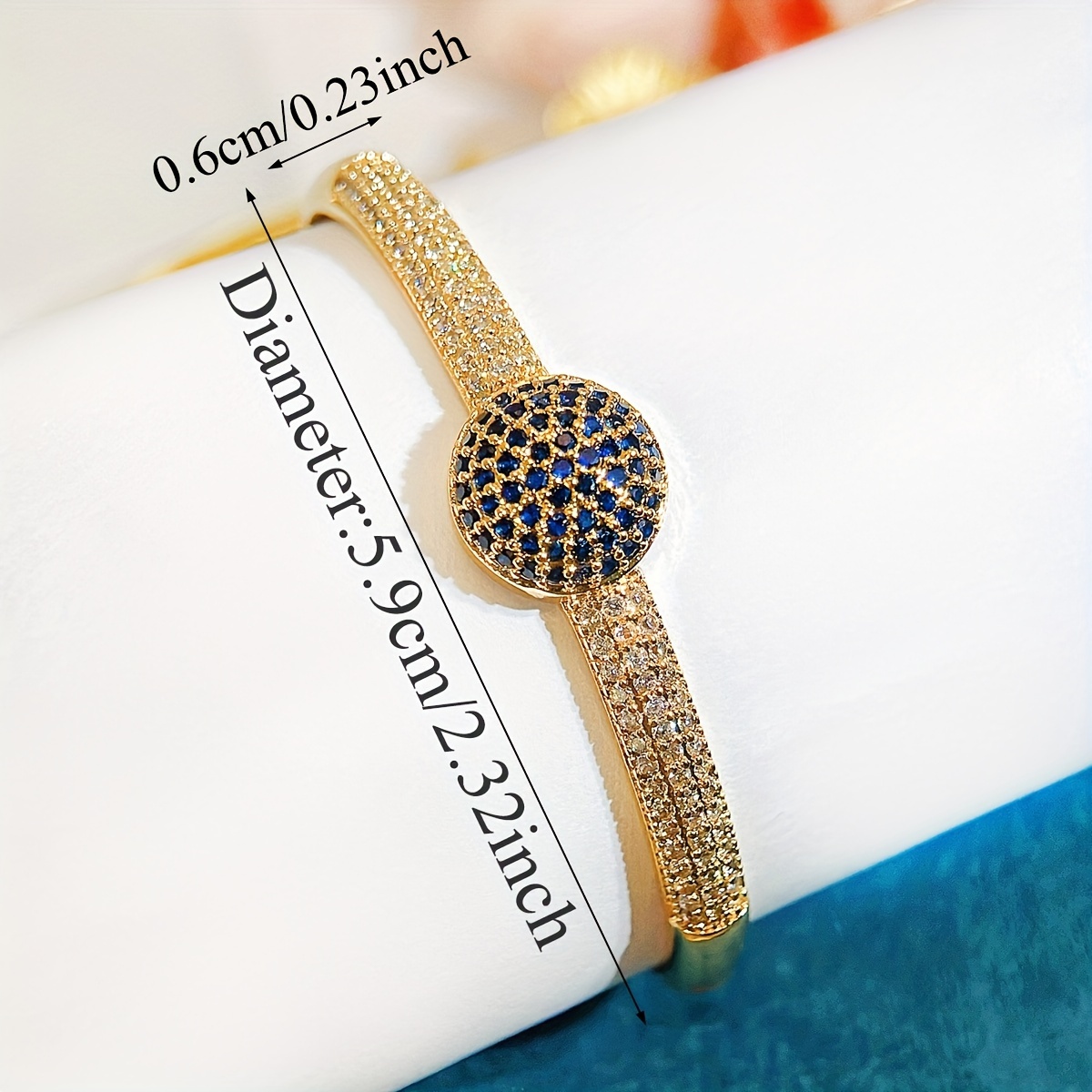 Noble Micro Pave Green Zirconia Thin Bangle