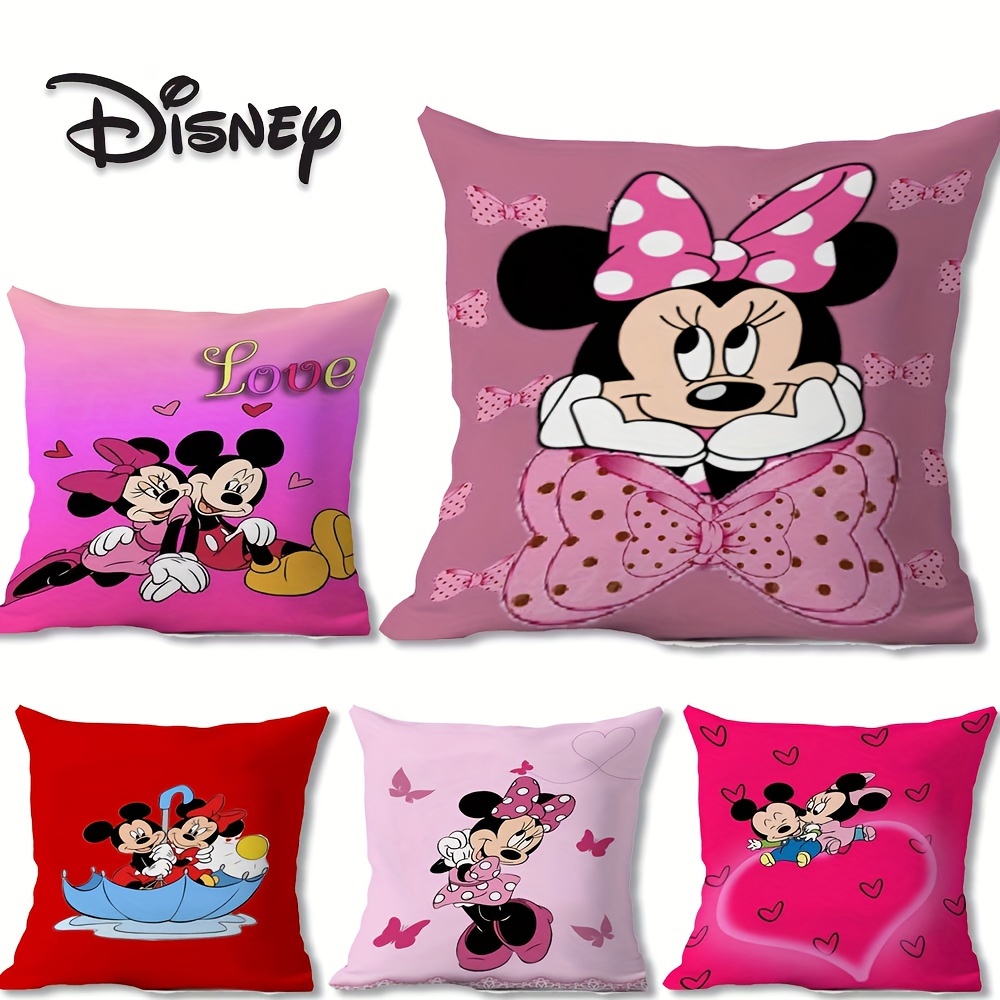 

Disney Mickey Mouse Plush Pillowcase - Cute Cartoon Sleeping Cover With Zipper Closure, Perfect For Bedroom, Couch, Dorm Decor & Car Seat - Hand Washable Polyester