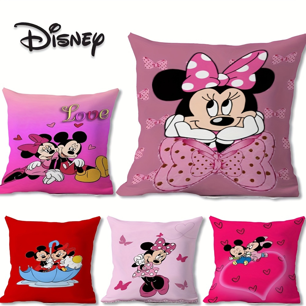 

Disney Mickey Mouse Plush Pillow Cover - Cute Cartoon Design For Bedroom & Living Room Decor