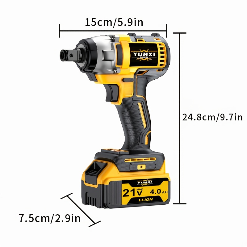 21V Cordless Impact Wrench Set, High Torque Multifunctional Tool