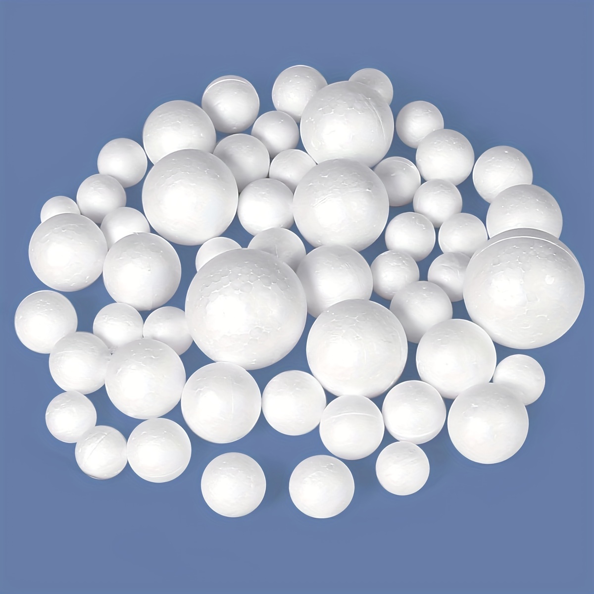 

50 Pack White Foam Craft Balls In Various Sizes, Smooth Polystyrene Spheres For Art And Craft Projects, Christmas Diy Home Decor, School Activities, And Holiday Parties.