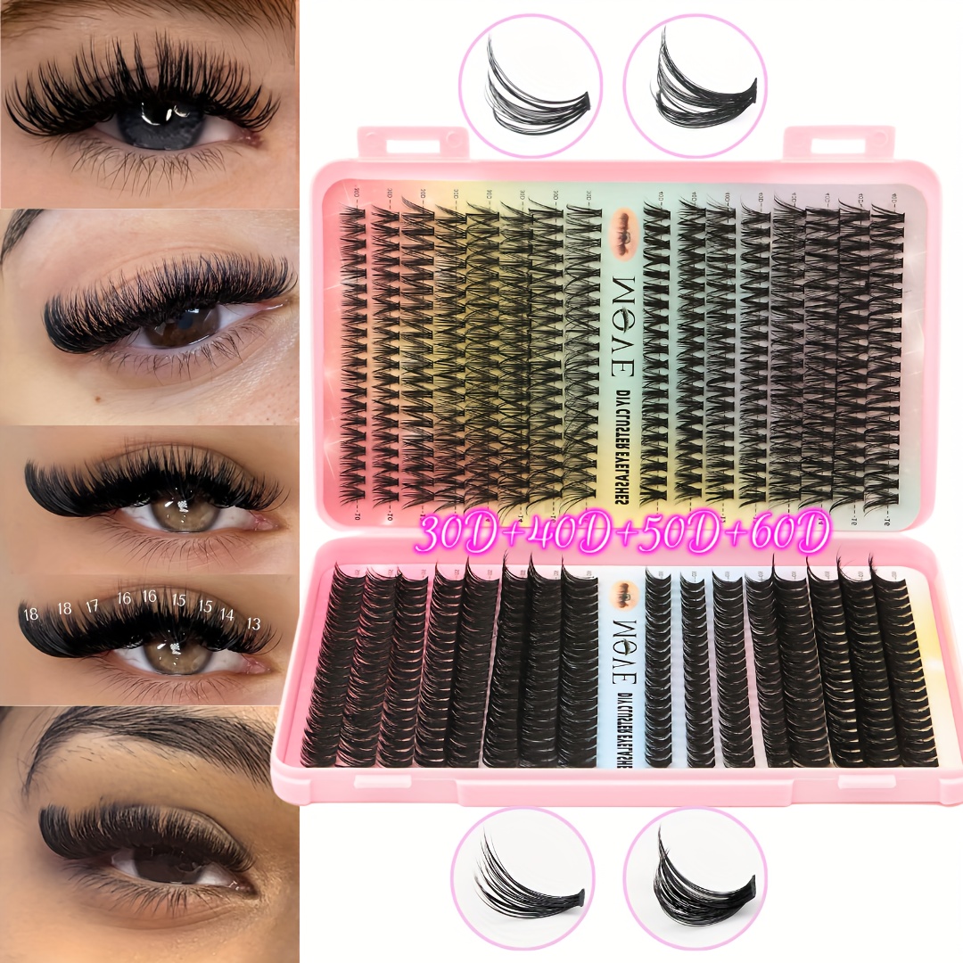 

640 Of 30d+40d+50d+60d Imitation Eyelash And 240 Of 30d+60d&40d+80d Imitation Eyelash - Low , 0.07mm D &dd , 10-16mm Appearance, 3d Volume Eyelash , -, Halloween, Christmas, Beginners