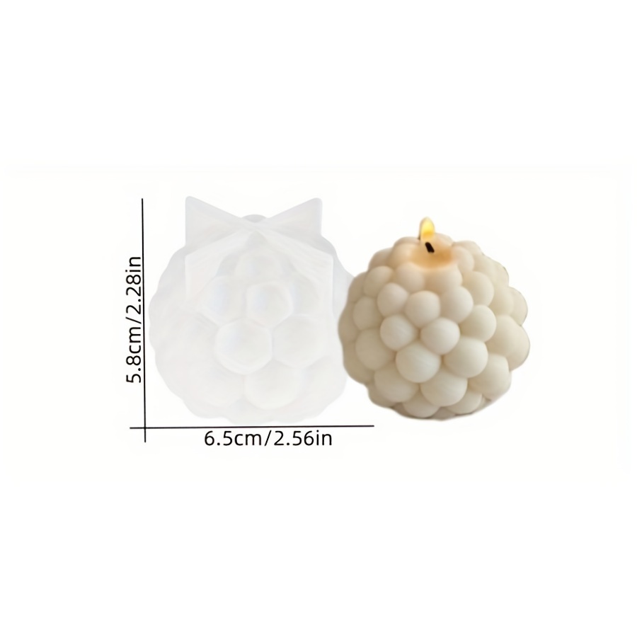 TEMU Kit di Stampi in Silicone Fai-Da-Te - Sferiche e Cilindriche per Cera di Soia, Artigianato in Resina & Produzione di