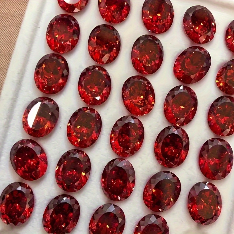 5pc Red Glass Crystal Beads Set for Creative Crafts