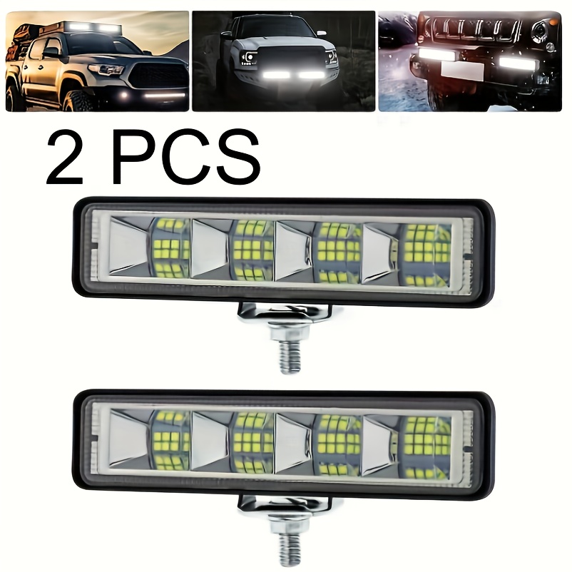 TEMU 2pcs 6.3 Inch Car Led Work Light 188w Work Light 4 Led Lights Newly Upgraded 8000lm Ultra-thin And Day And Night Light To 6500k For Motorcycles,