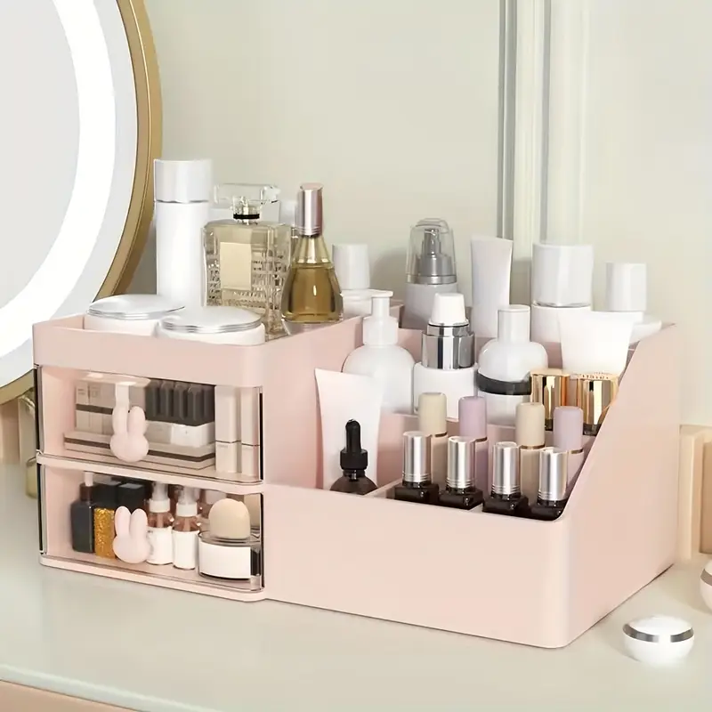 1pc multifunctional desktop storage box vanity organizer cosmetics organizer suitable for bathroom bedroom desktop a gift for mom teacher or grandma home decor bathroom decor bathroom accessories Product details 2